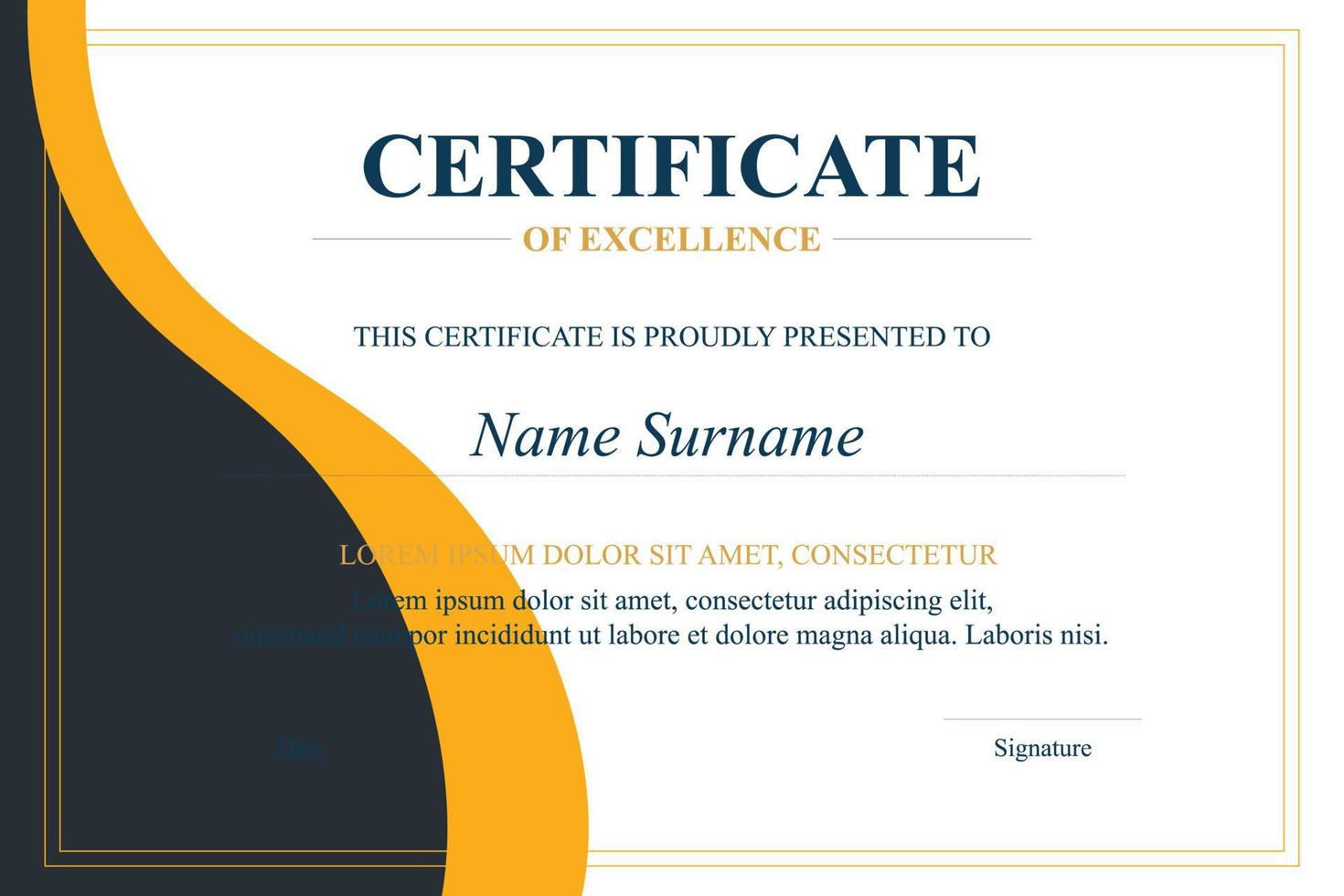 Creative Certificate of Appreciation Award Template vector