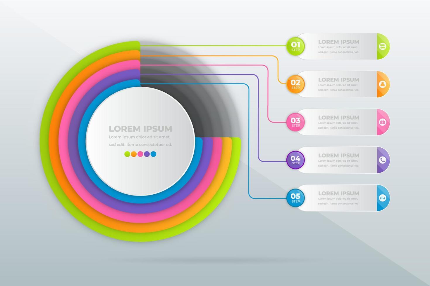 modern Professional steps infographic vector