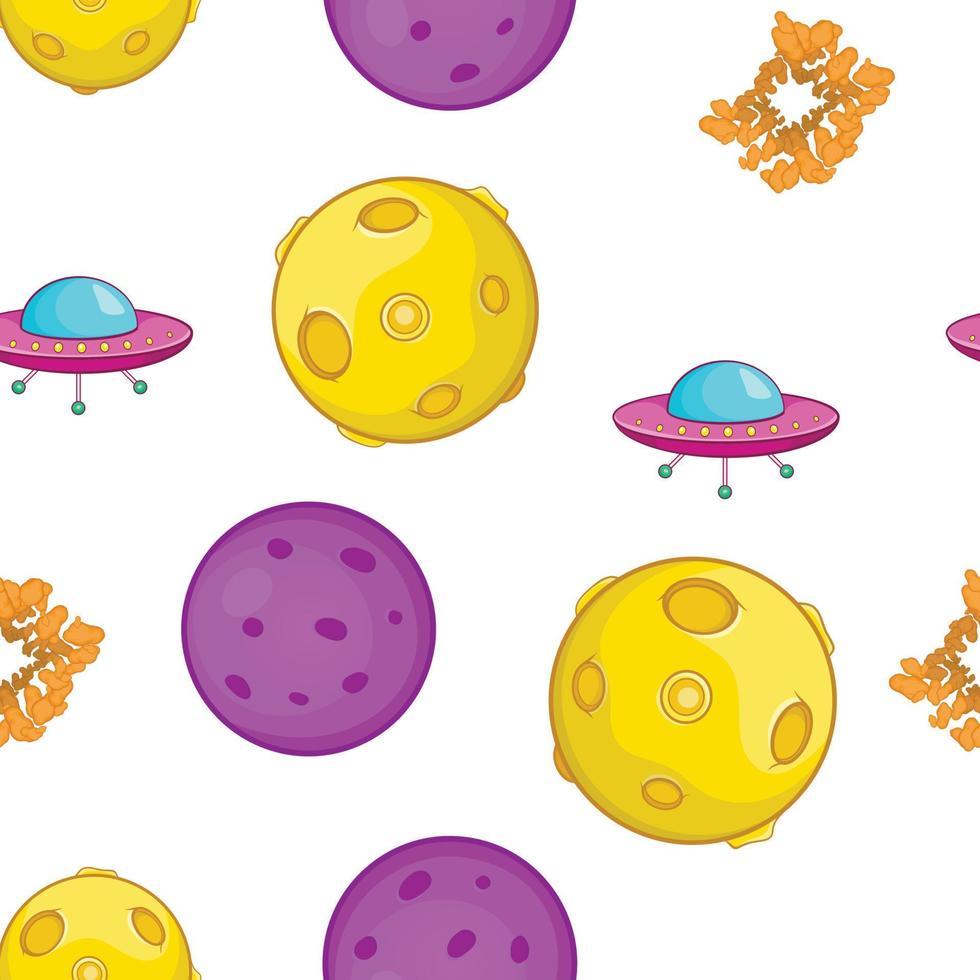 Space pattern, cartoon style vector