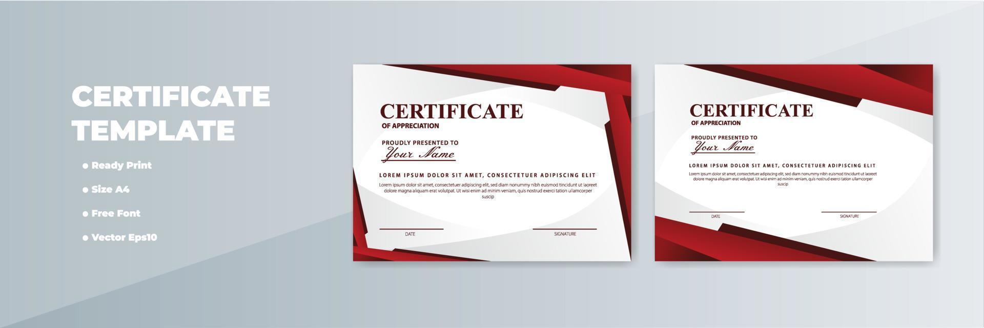 Creative Certificate of Appreciation Award Template vector