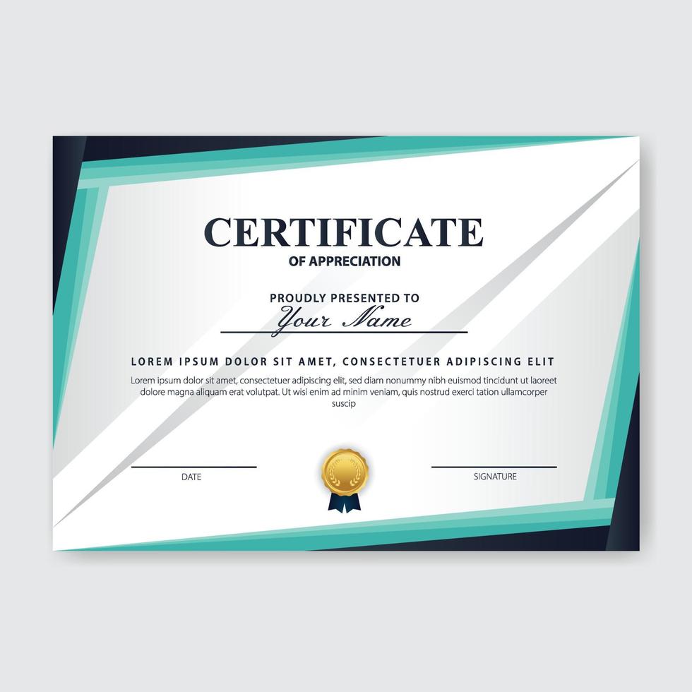 Creative Certificate of Appreciation Award Template vector