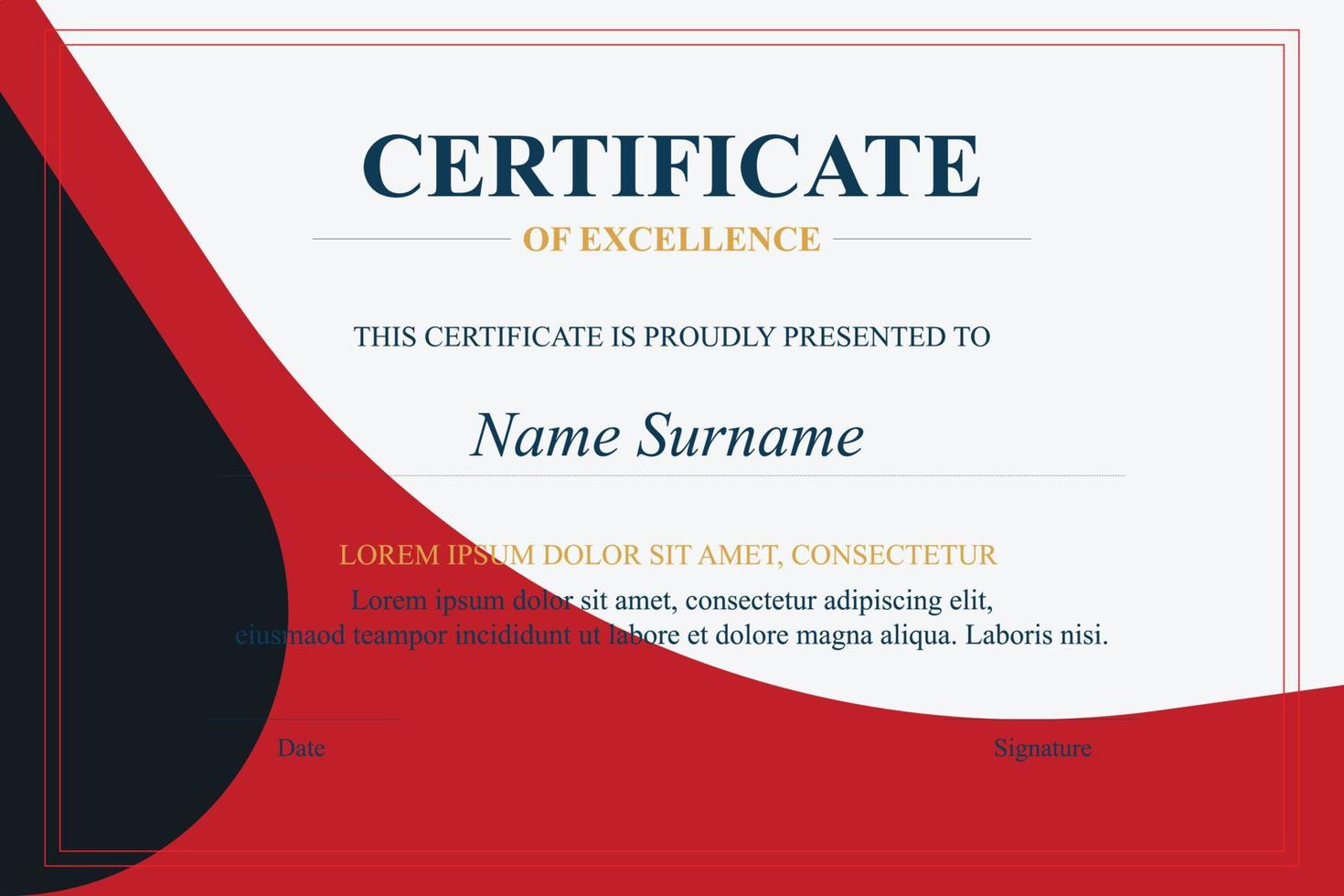 Creative Certificate of Appreciation Award Template vector