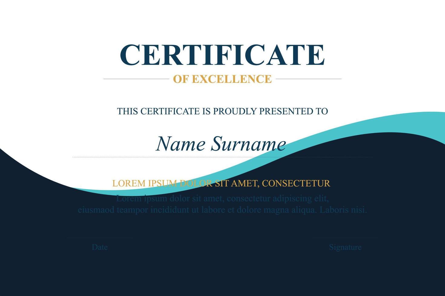 Creative Certificate of Appreciation Award Template vector