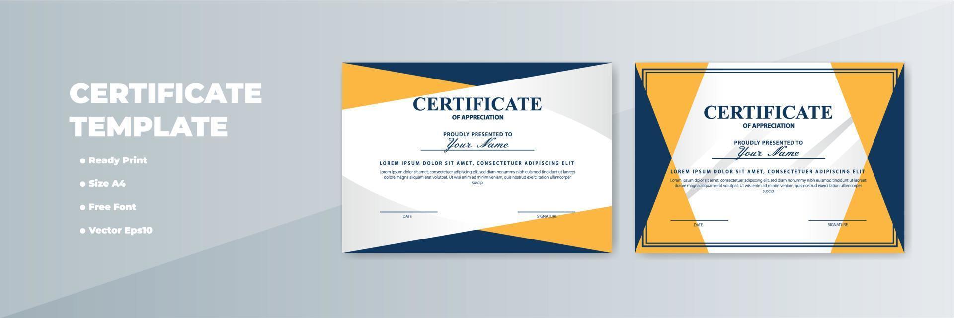 Creative Certificate of Appreciation Award Template vector