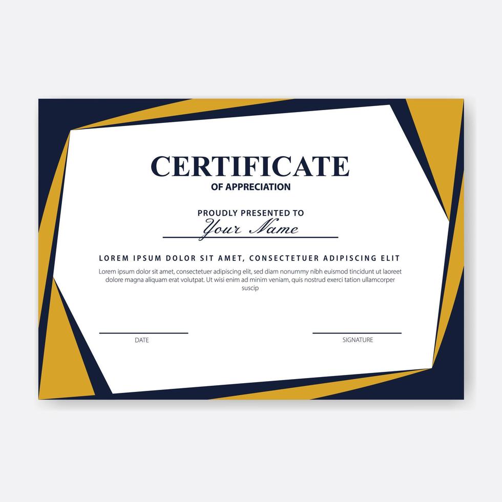 Creative Certificate of Appreciation Award Template vector