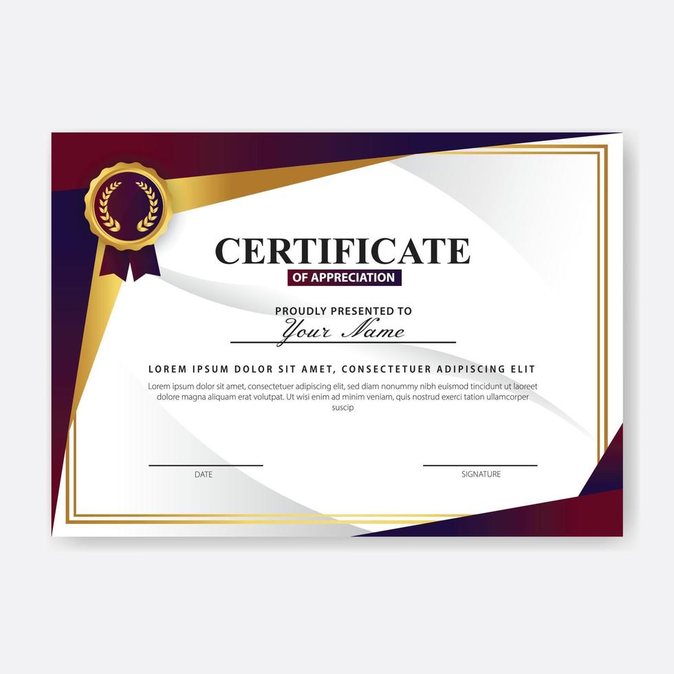 Creative Certificate of Appreciation Award Template vector