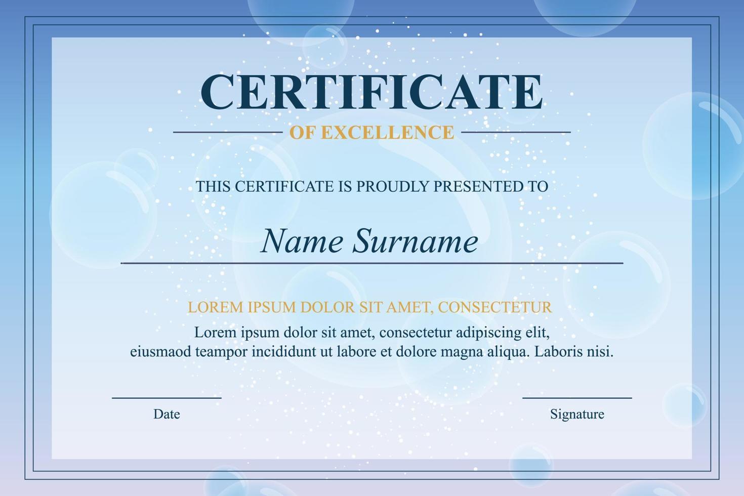 Creative Certificate of Appreciation Award Template vector