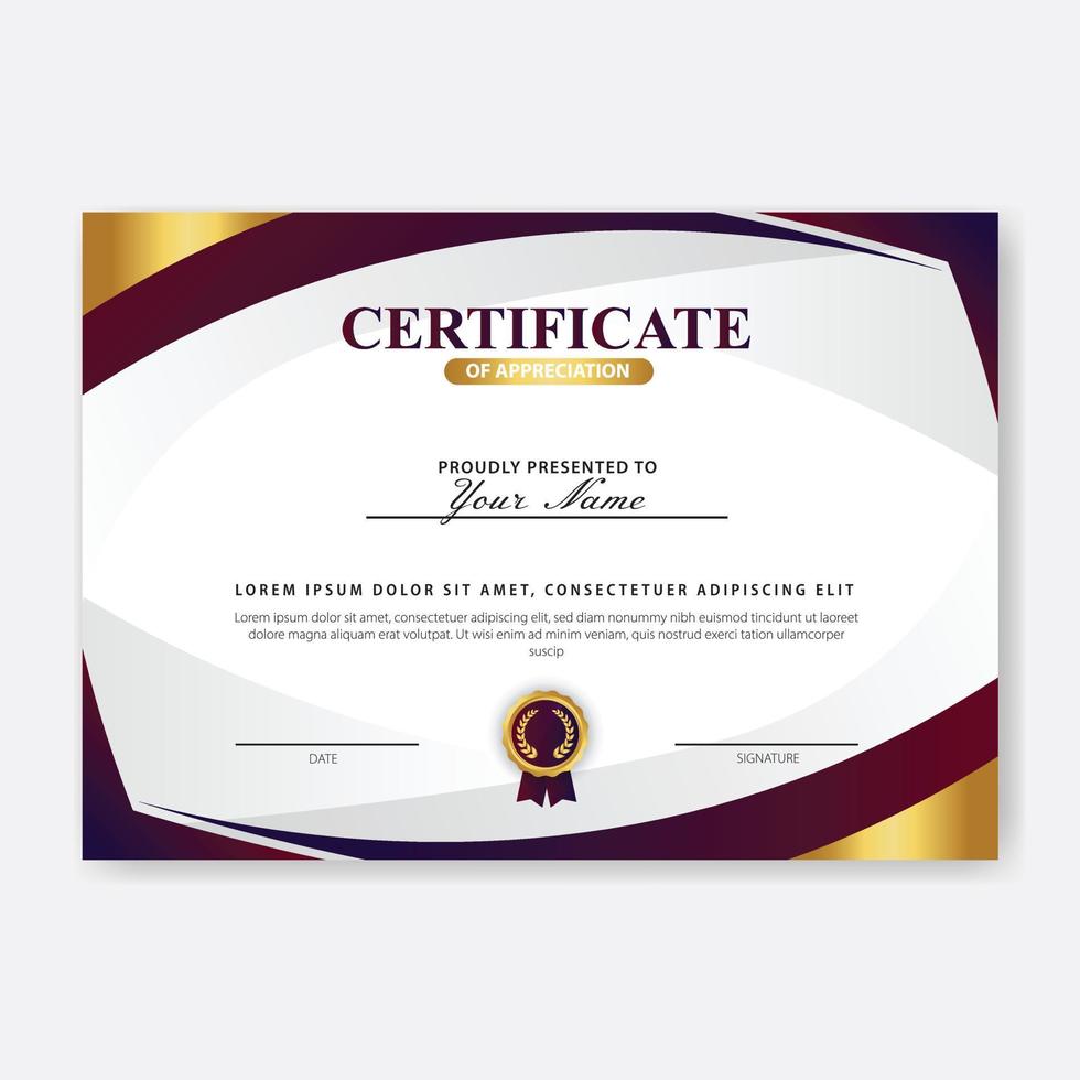 Creative Certificate of Appreciation Award Template vector