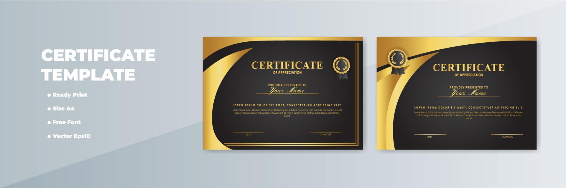 Creative Certificate of Appreciation Award Template vector