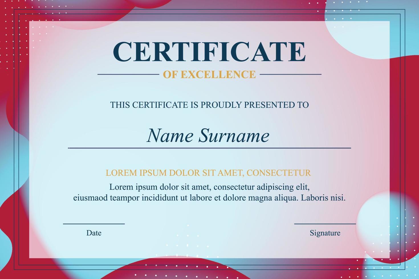 Creative Certificate of Appreciation Award Template vector