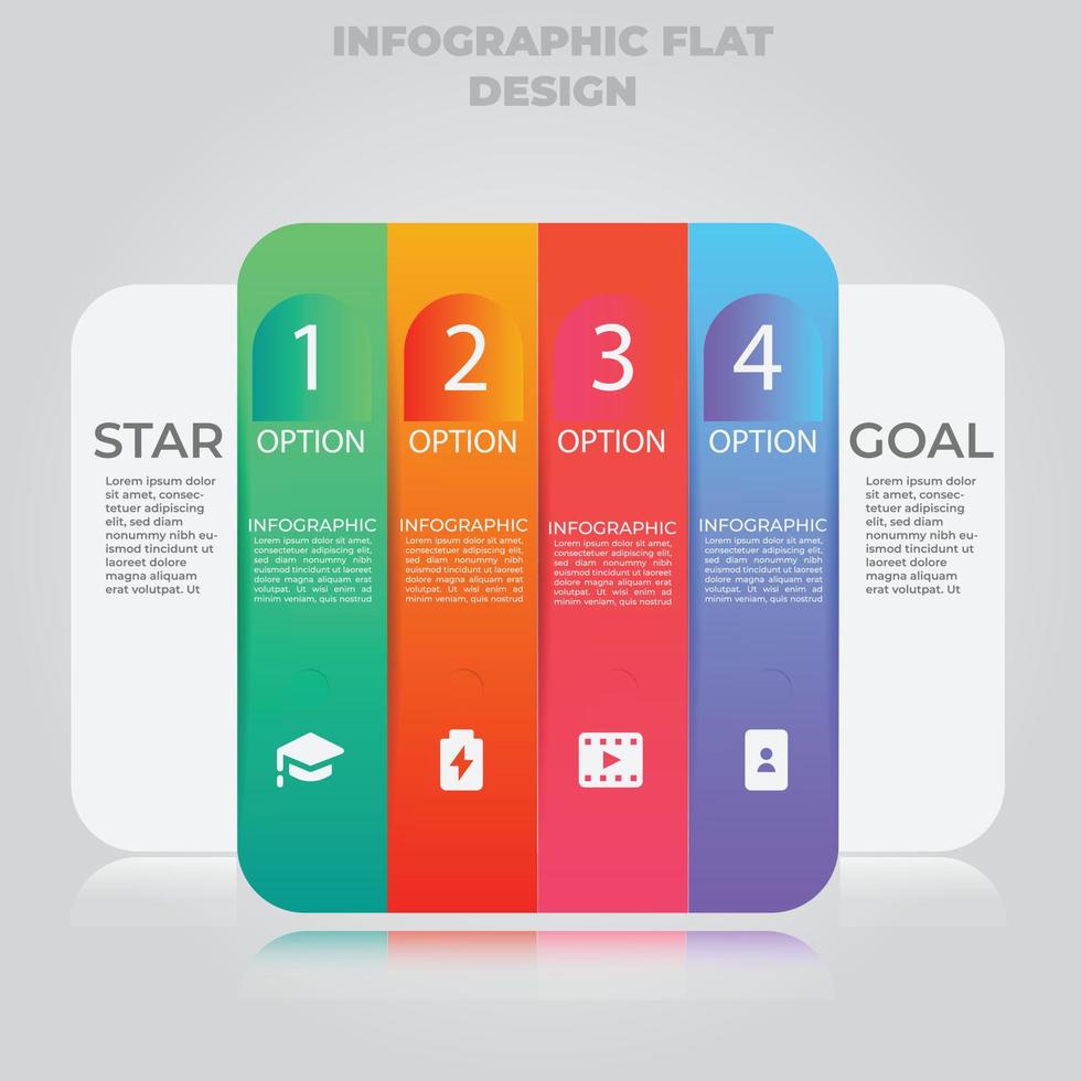 visualización de datos comerciales. diagrama del proceso. elementos abstractos de gráfico, diagrama con pasos, opciones, partes o procesos. plantilla de negocio vectorial para presentación. concepto creativo para infografía. vector