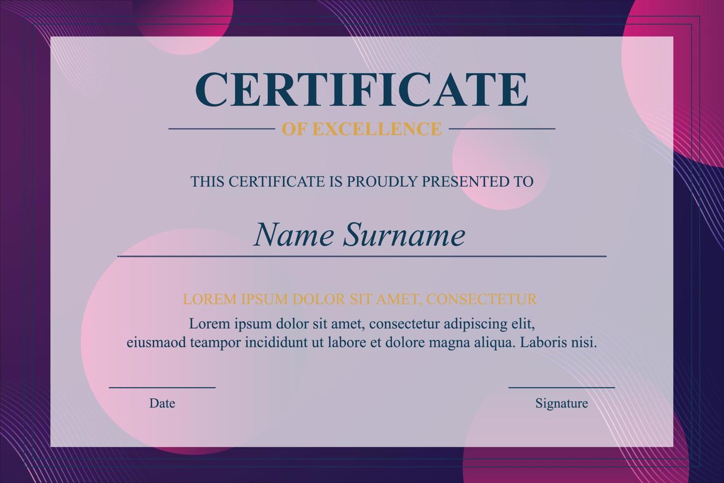 Creative Certificate of Appreciation Award Template vector