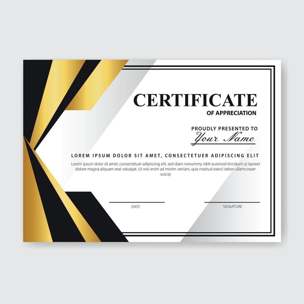 Creative Certificate of Appreciation Award Template vector