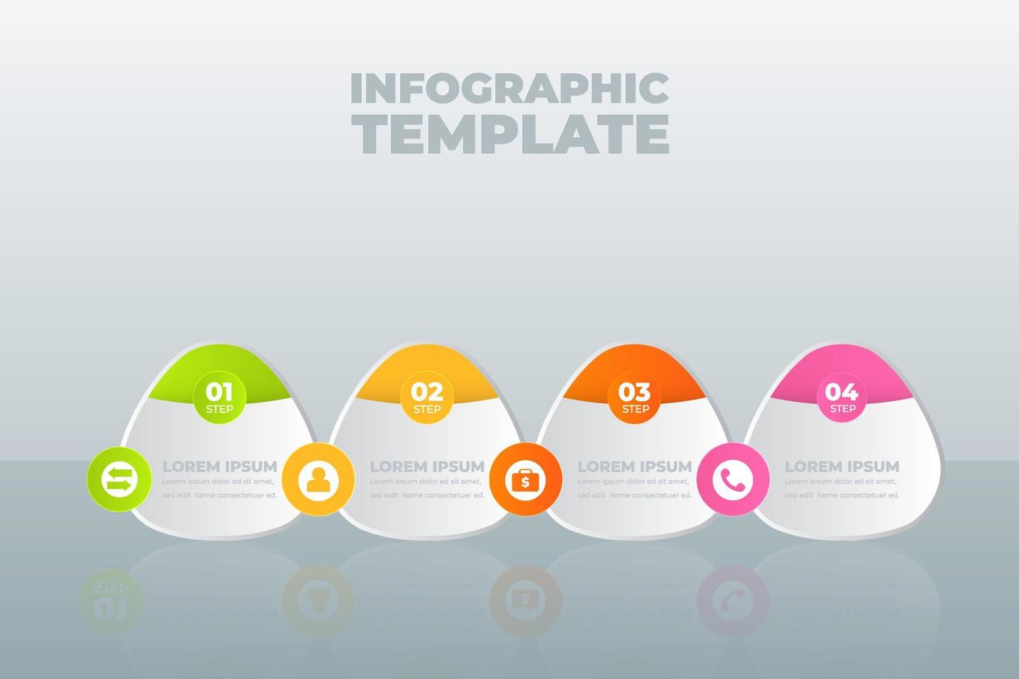 plantilla de diseño infográfico vectorial con opciones o pasos vector