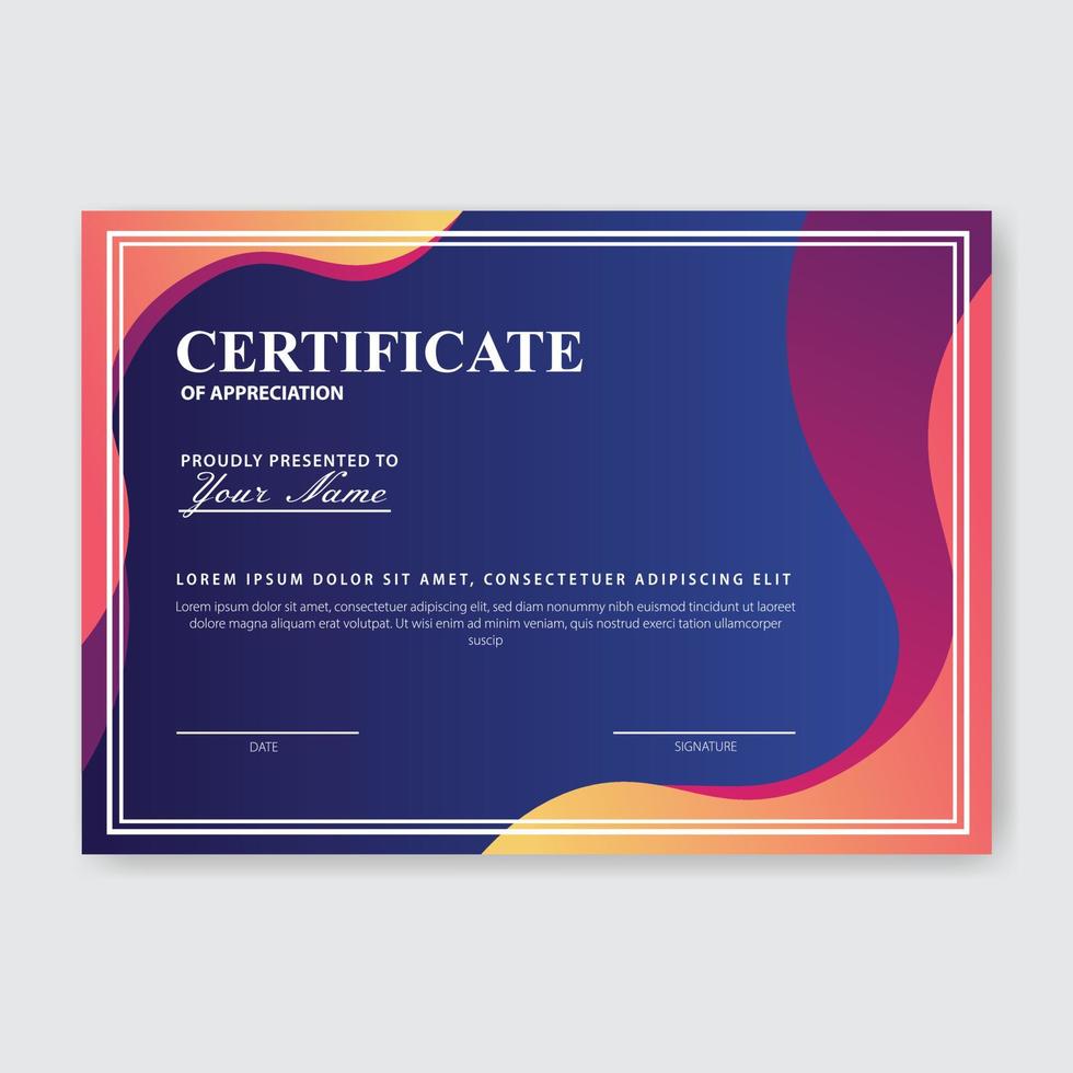 Creative Certificate of Appreciation Award Template vector