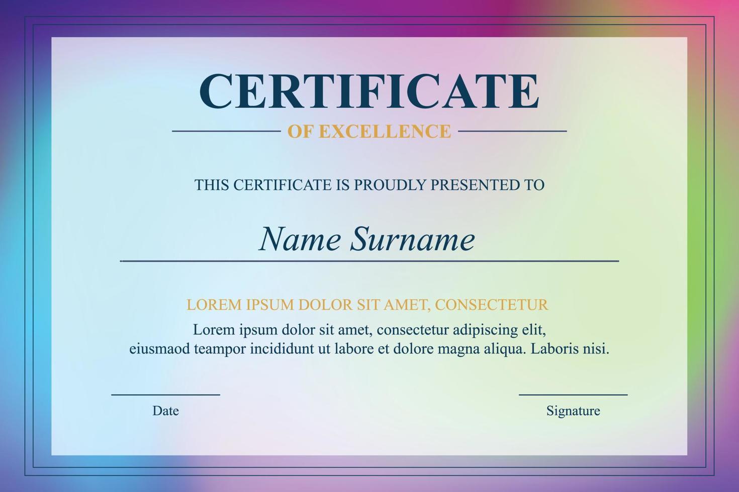 Creative Certificate of Appreciation Award Template vector