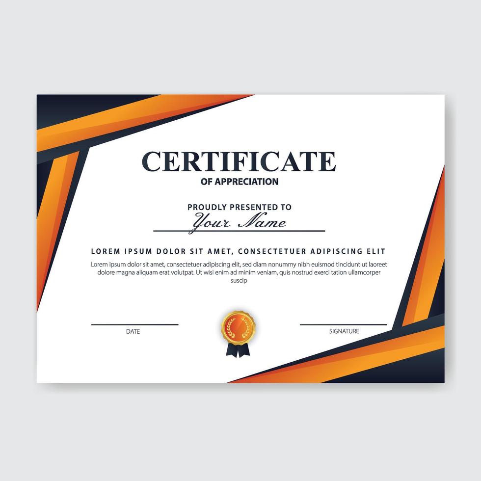 Creative Certificate of Appreciation Award Template vector