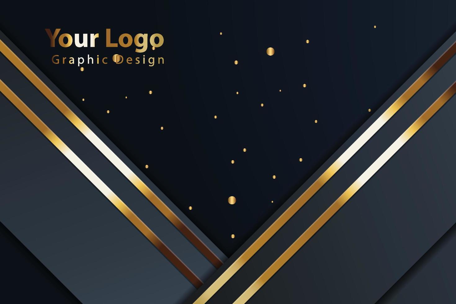 Print business card golden luxury vector