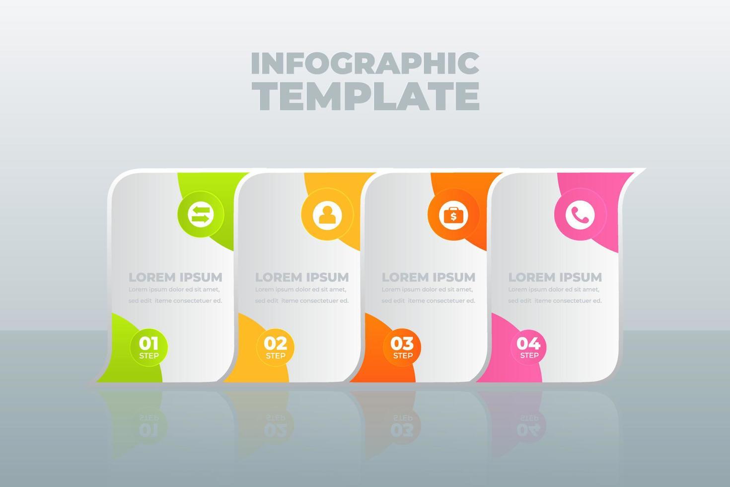 plantilla de diseño infográfico vectorial con opciones o pasos vector