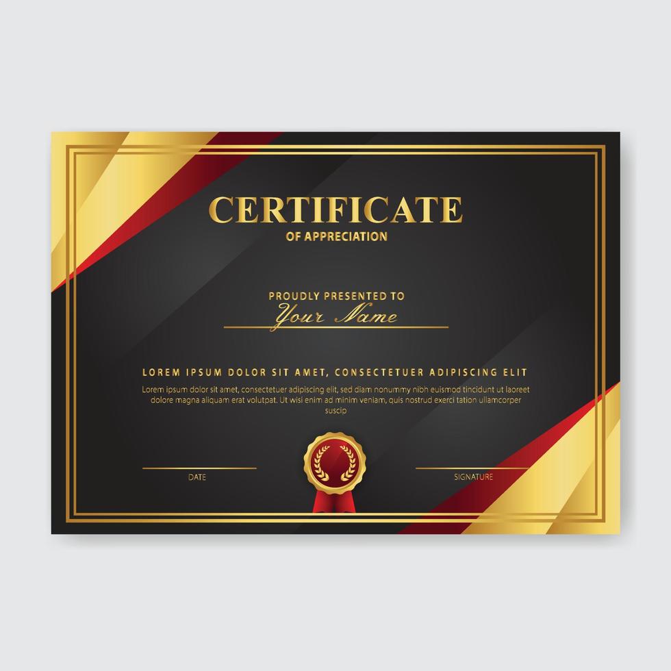 Creative Certificate of Appreciation Award Template vector