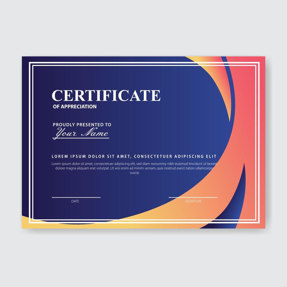 Creative Certificate of Appreciation Award Template vector