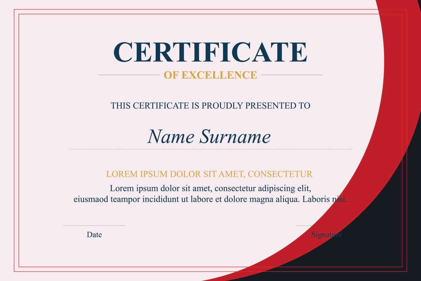 Creative Certificate of Appreciation Award Template vector