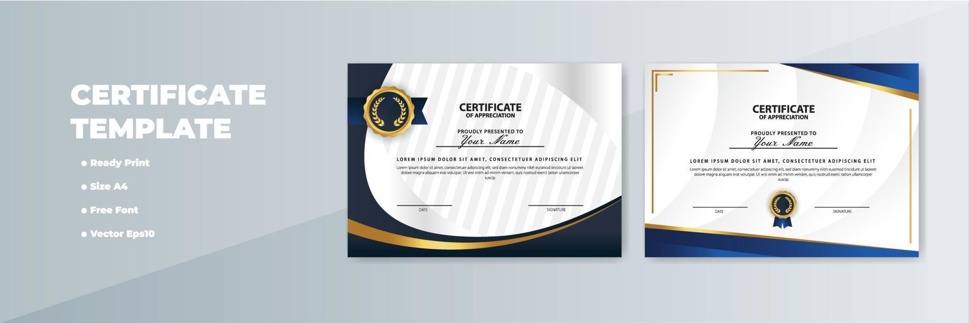 Creative Certificate of Appreciation Award Template vector