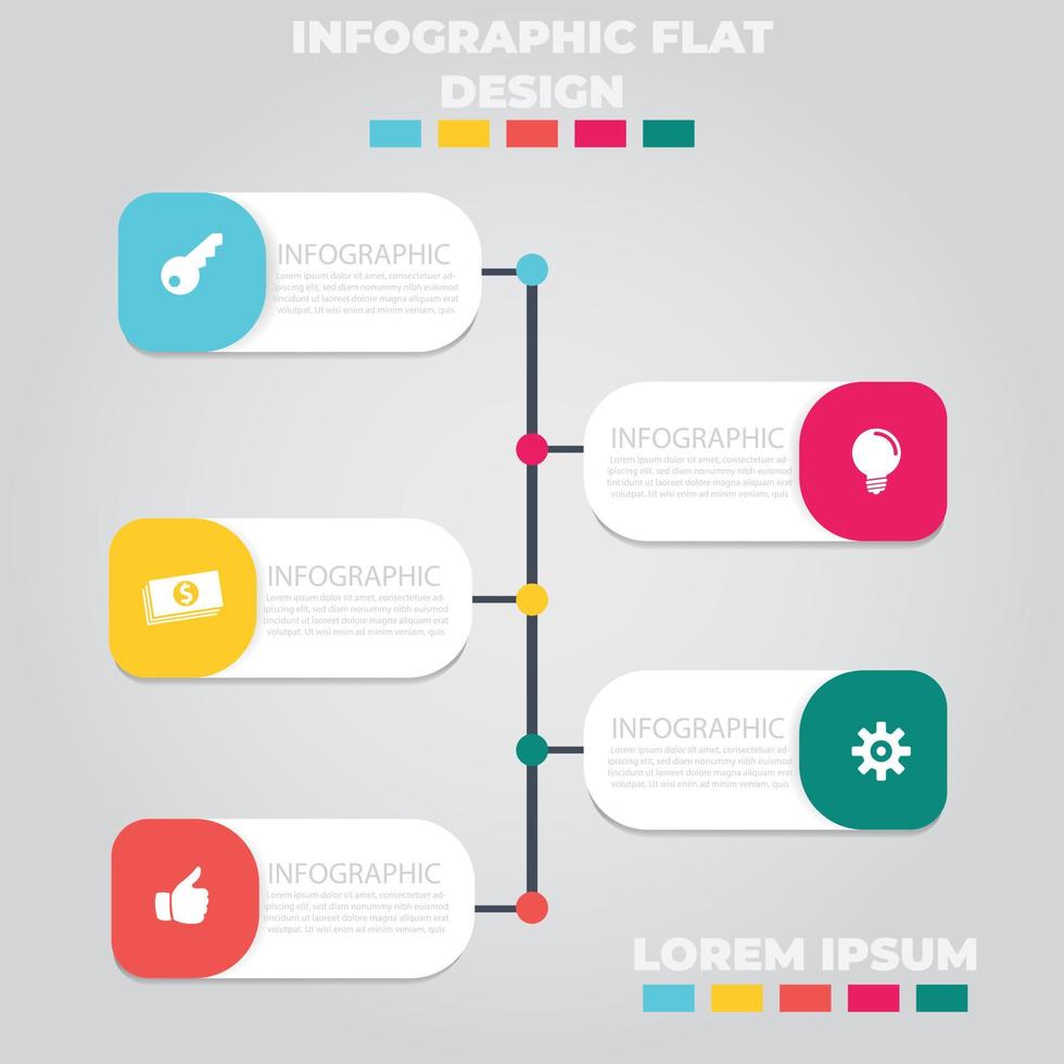 visualización de datos comerciales. diagrama del proceso. elementos abstractos de gráfico, diagrama con pasos, opciones, partes o procesos. plantilla de negocio vectorial para presentación. concepto creativo para infografía. vector