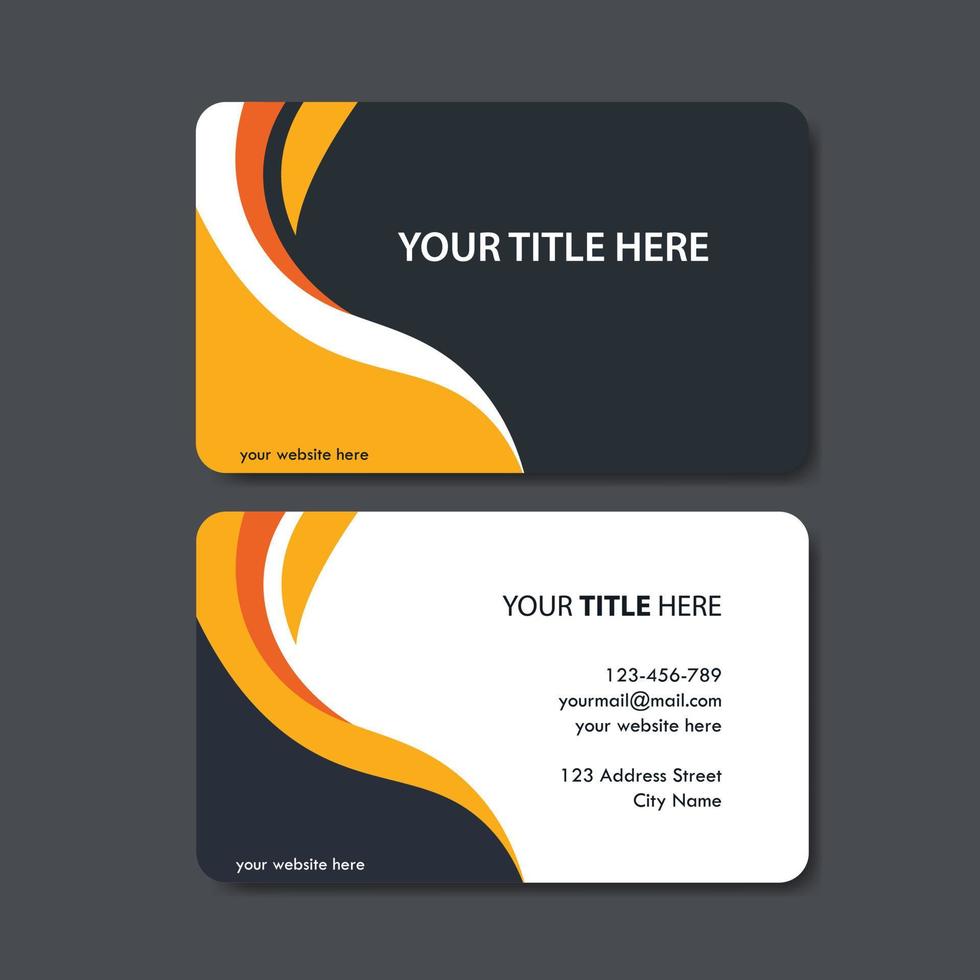 business card template with color concept modern geometric card vector