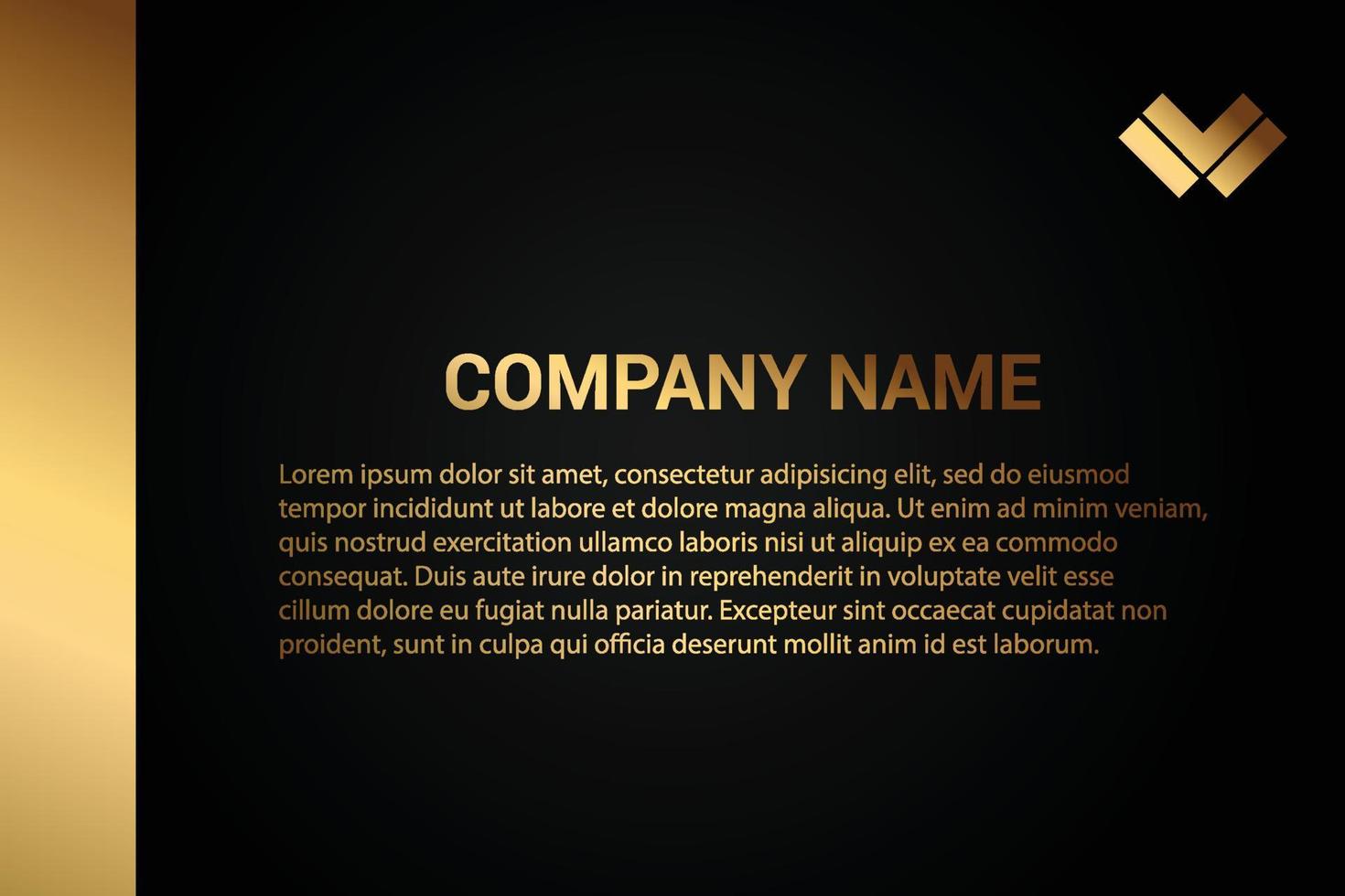 Creative black dark business card Template modern and Clean design vector