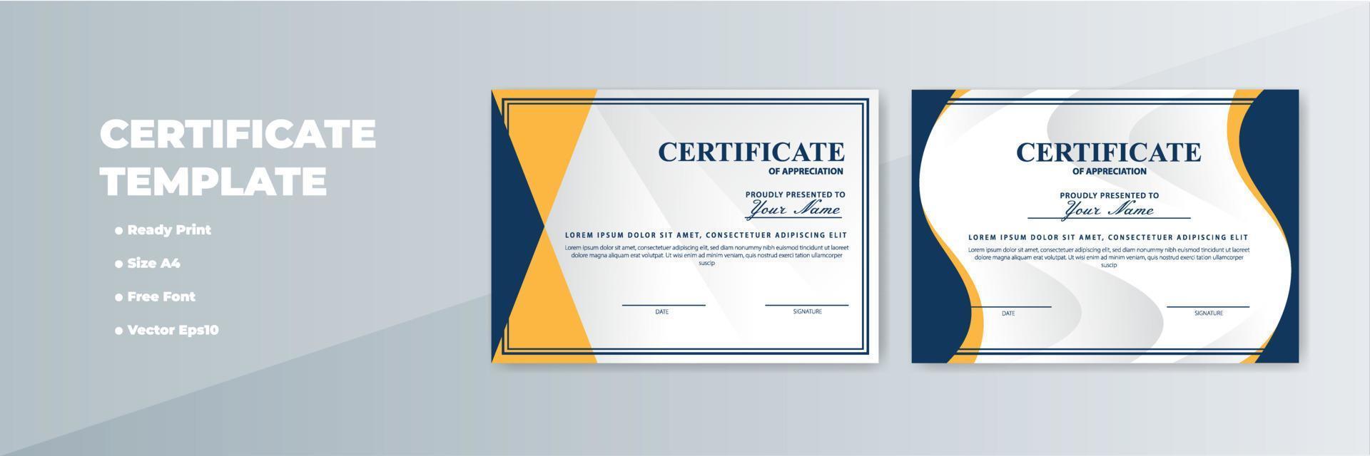 Creative Certificate of Appreciation Award Template vector