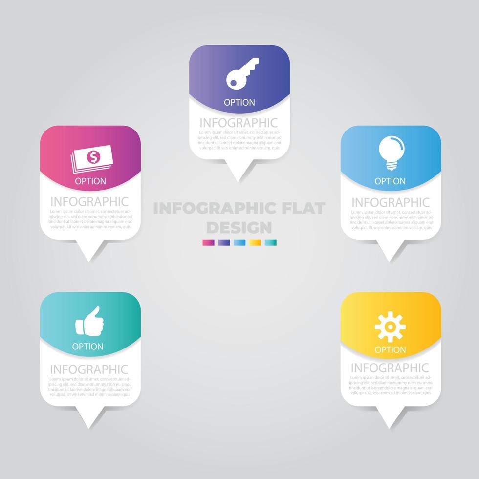 Business data visualization. Process chart. Abstract elements of graph, diagram with steps, options, parts or processes. Vector business template for presentation. Creative concept for infographic.