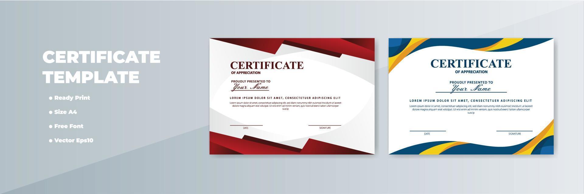 Creative Certificate of Appreciation Award Template vector