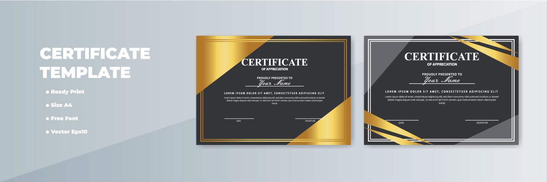 Creative Certificate of Appreciation Award Template vector