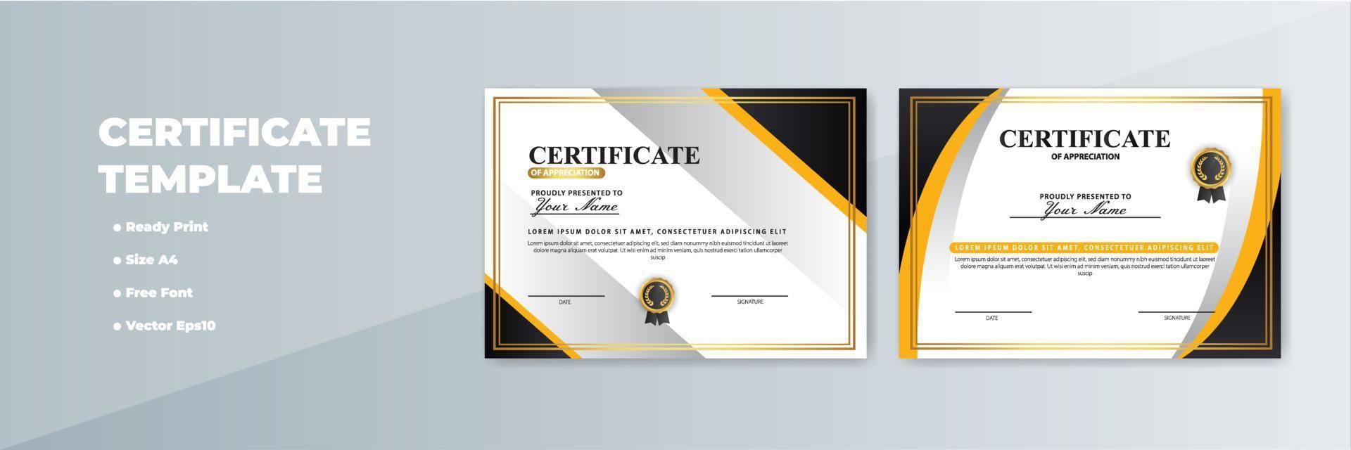 Creative Certificate of Appreciation Award Template vector