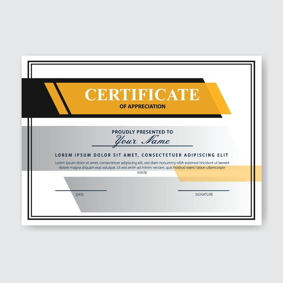 Creative Certificate of Appreciation Award Template vector