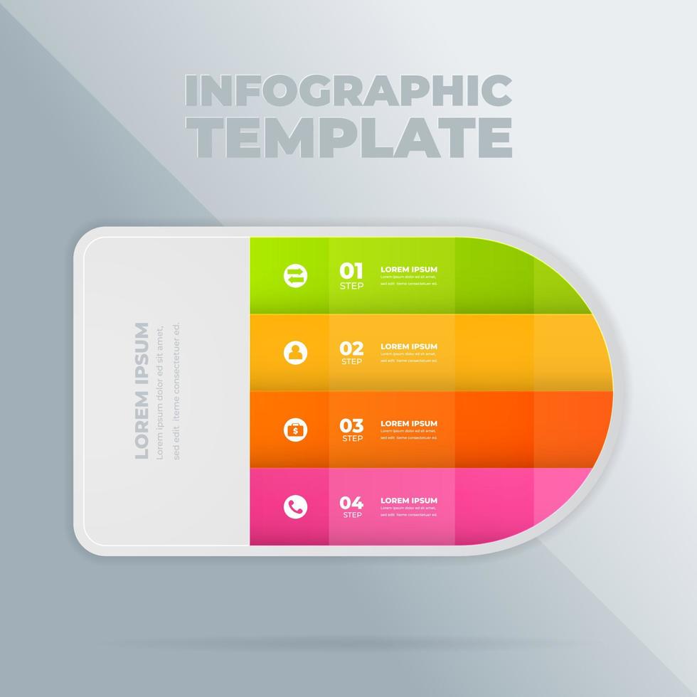 plantilla de diseño infográfico vectorial con opciones o pasos vector