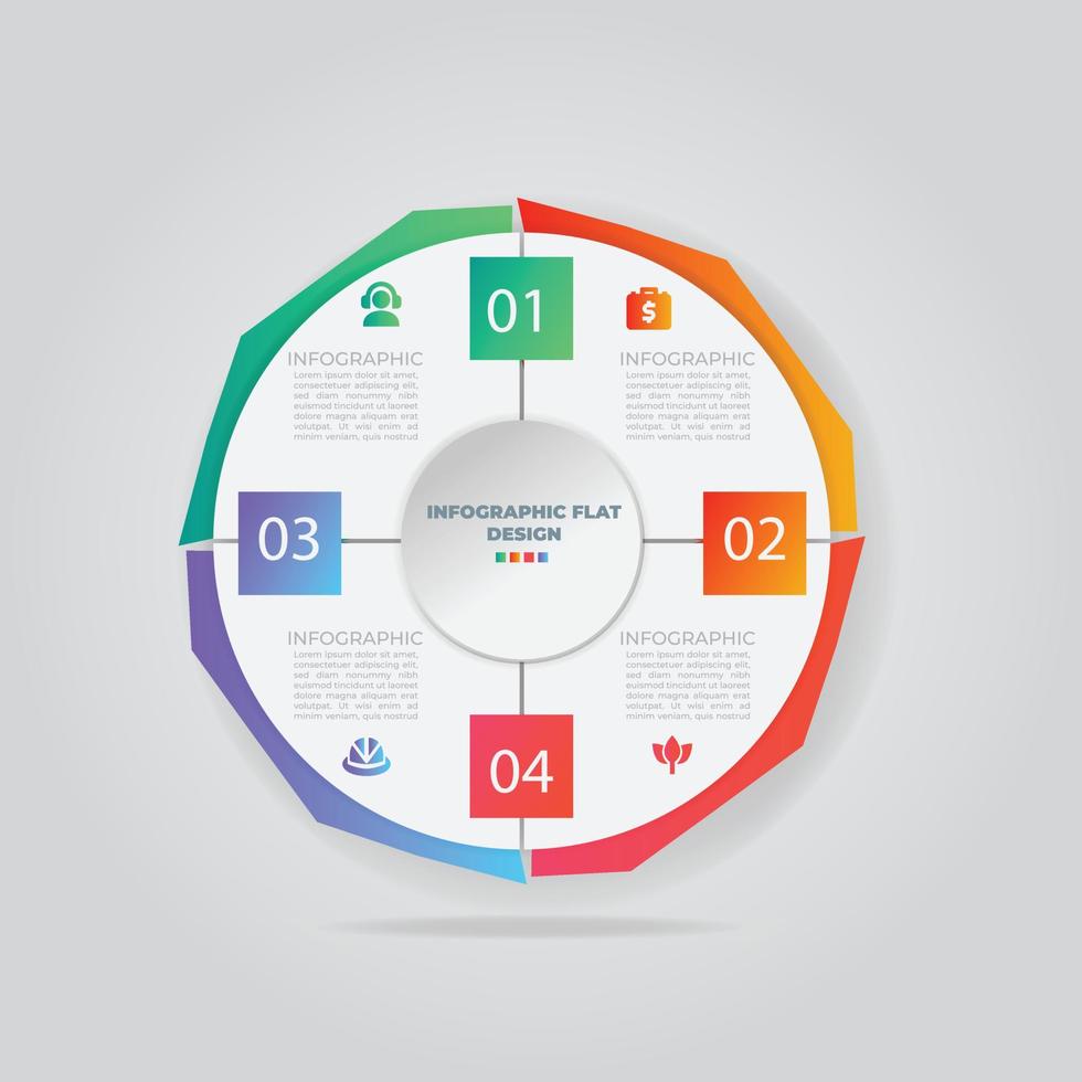 visualización de datos comerciales. diagrama del proceso. elementos abstractos de gráfico, diagrama con pasos, opciones, partes o procesos. plantilla de negocio vectorial para presentación. concepto creativo para infografía. vector