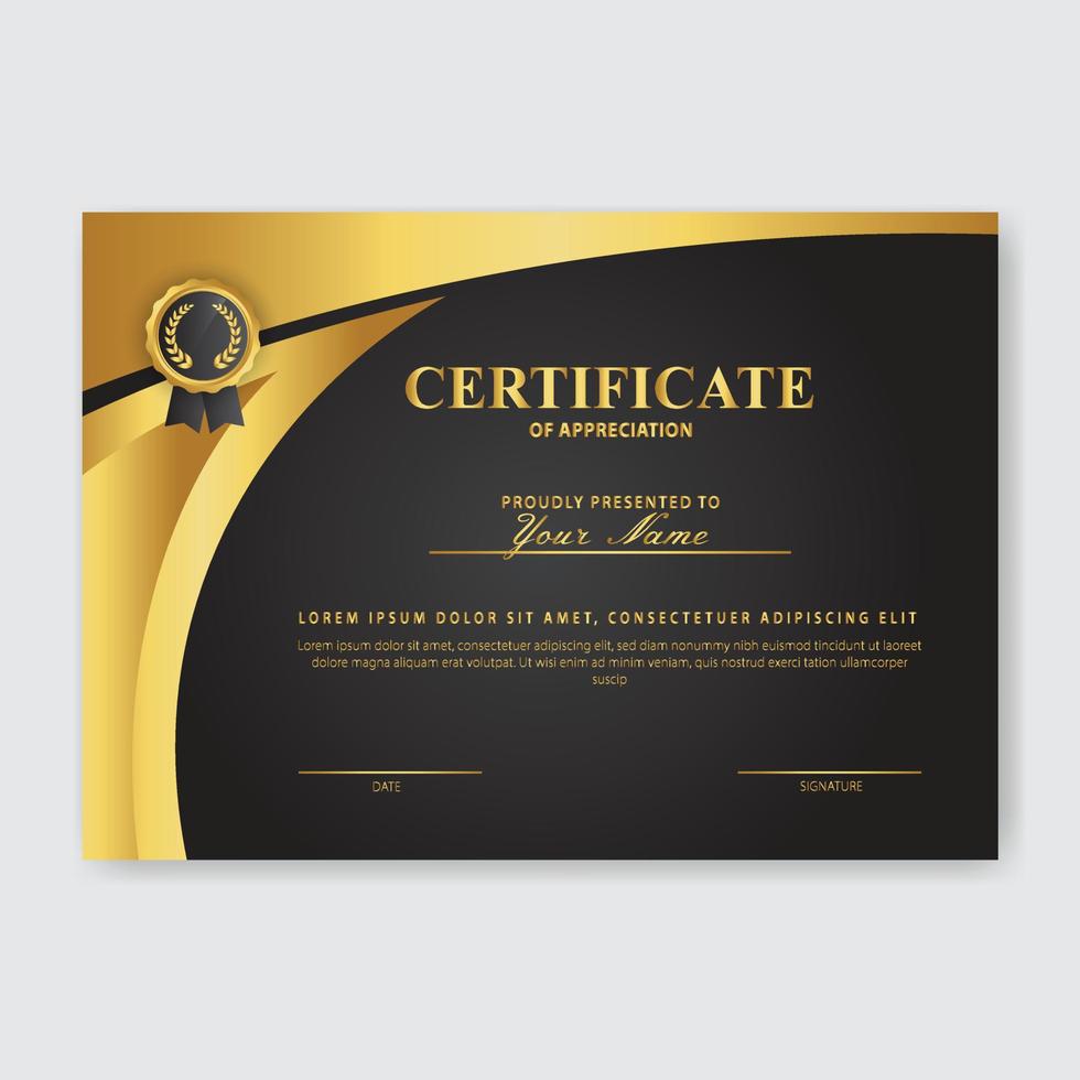 Creative Certificate of Appreciation Award Template vector