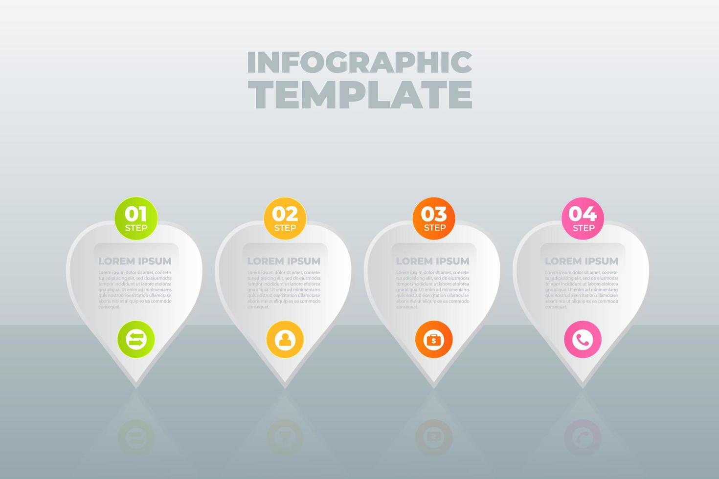 plantilla de diseño infográfico vectorial con opciones o pasos vector