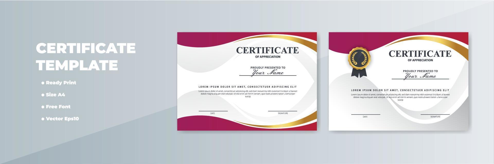 Creative Certificate of Appreciation Award Template vector