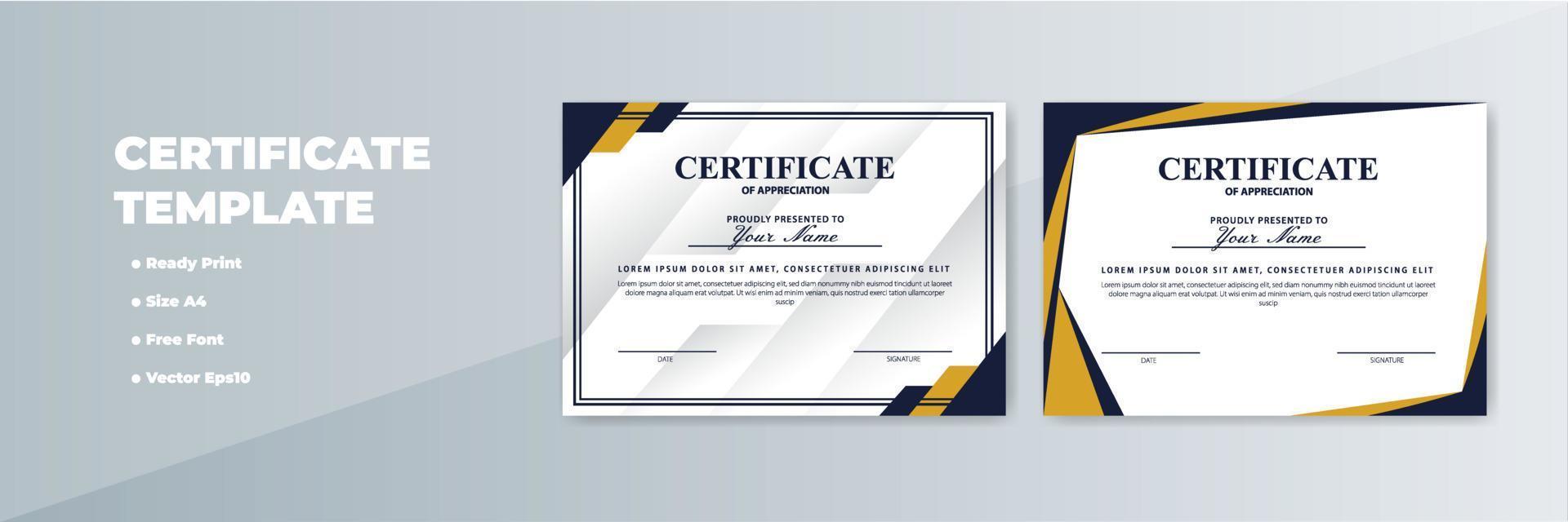 Creative Certificate of Appreciation Award Template vector