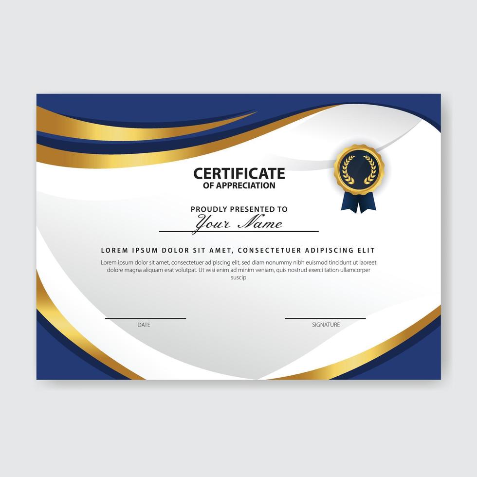 Creative Certificate of Appreciation Award Template vector