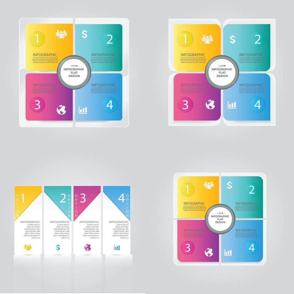 Business data visualization. Process chart. Abstract elements of graph, diagram with steps, options, parts or processes. Vector business template for presentation. Creative concept for infographic.