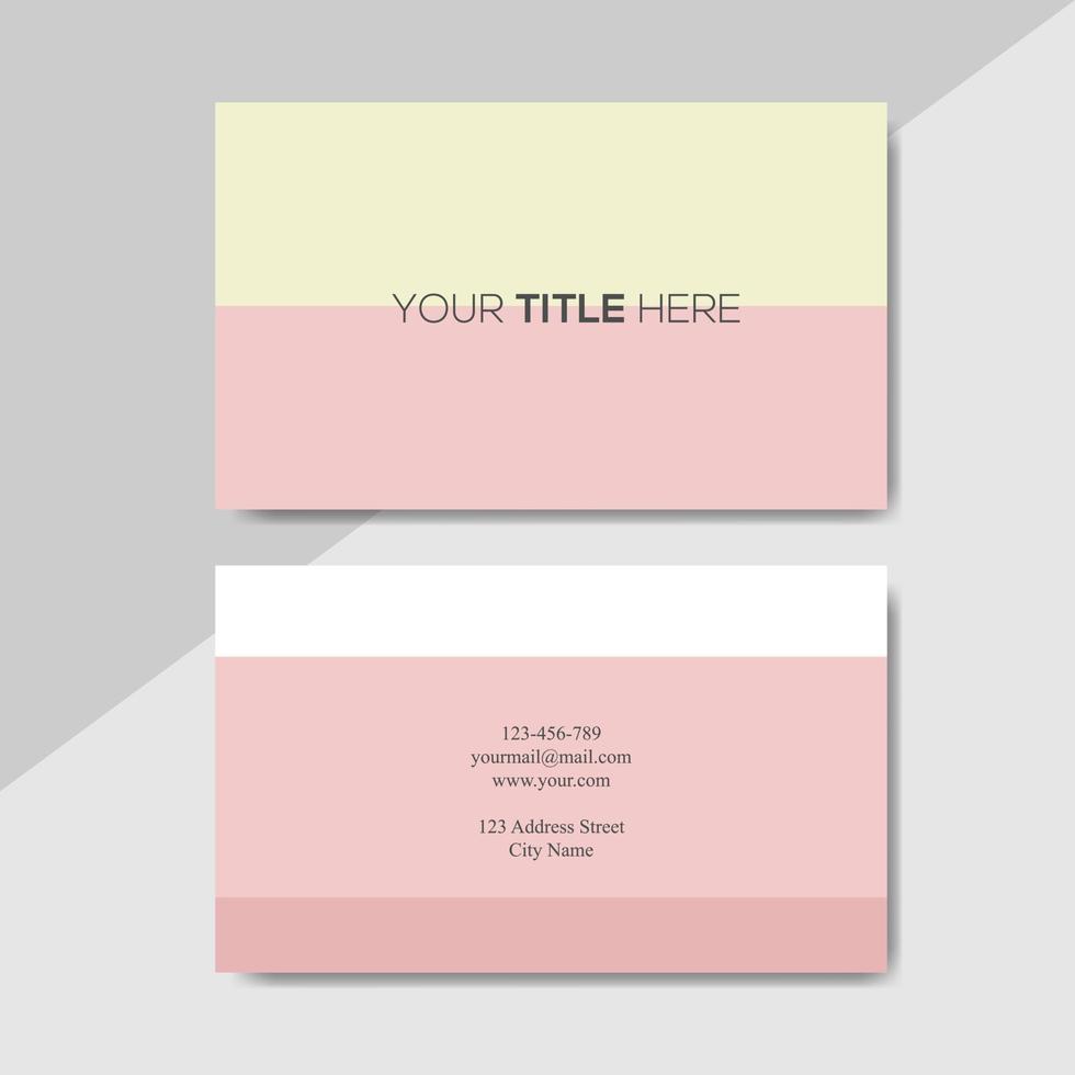 business card template with color concept modern geometric card vector