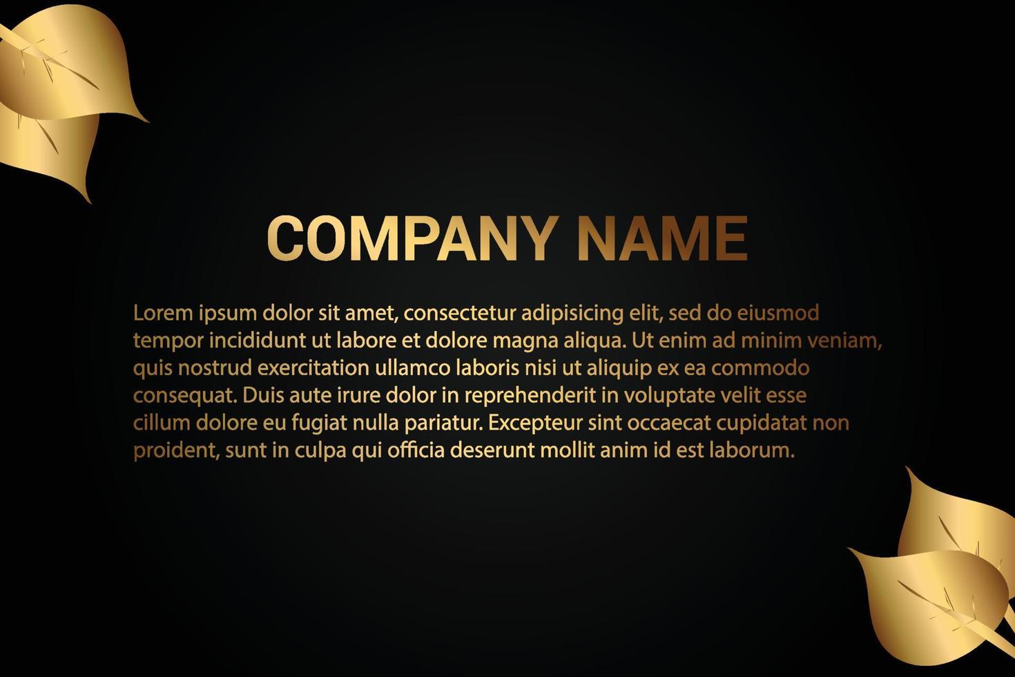 Creative black dark business card Template modern and Clean design vector
