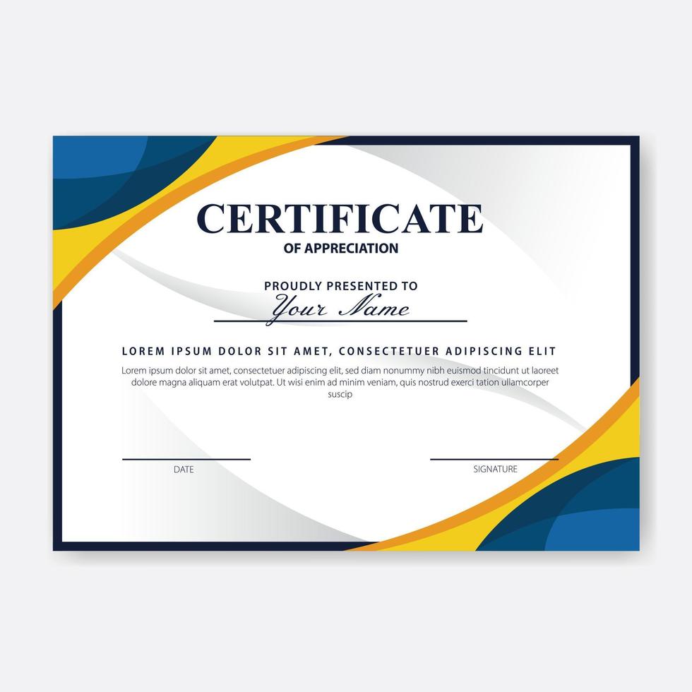 Creative Certificate of Appreciation Award Template vector