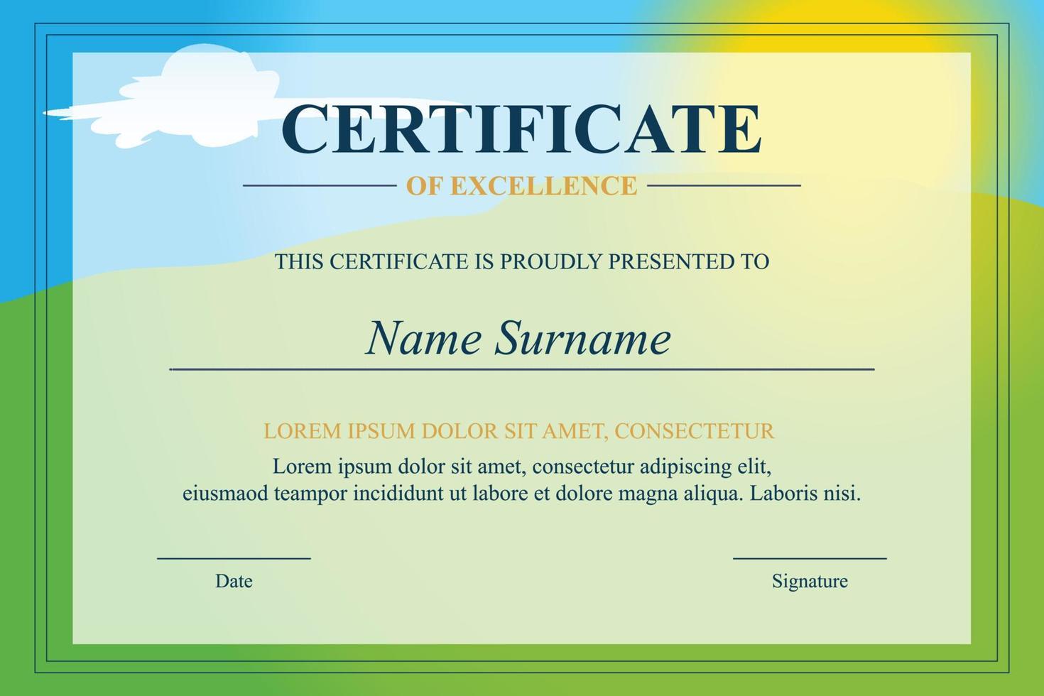 Creative Certificate of Appreciation Award Template vector