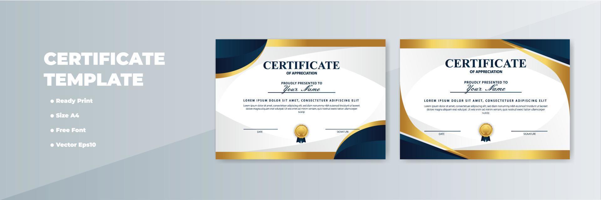 Creative Certificate of Appreciation Award Template vector