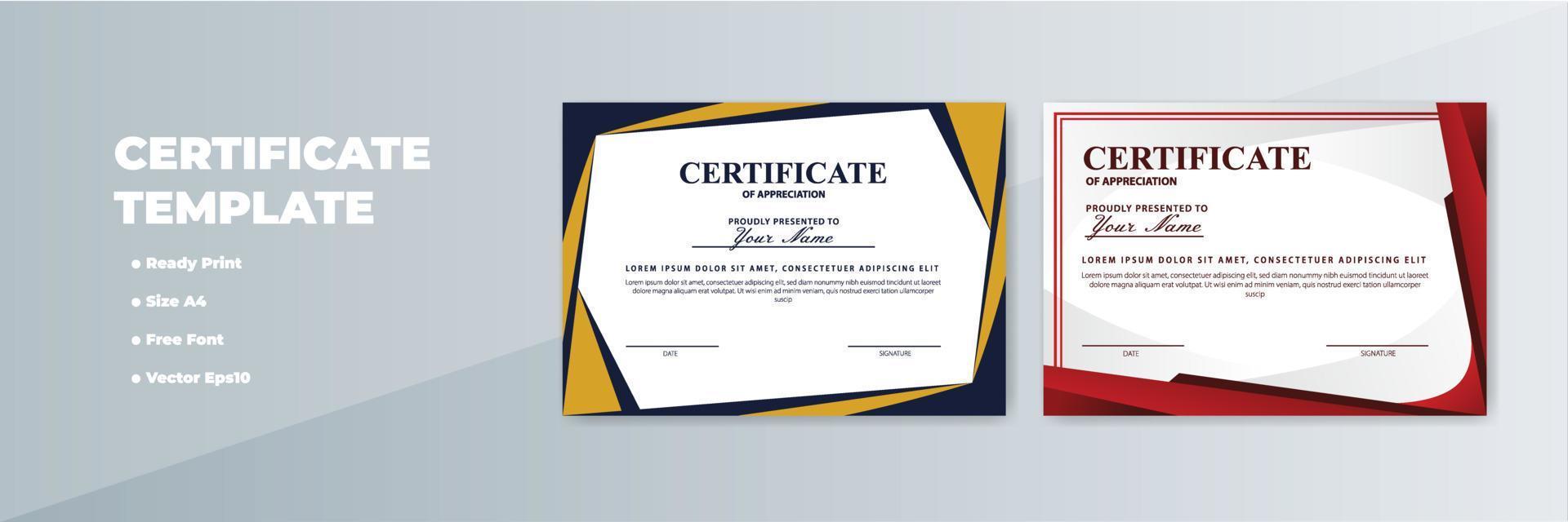 Creative Certificate of Appreciation Award Template vector